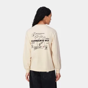 Store Carhartt WIP W' L/S Home State T-Shirt Natural