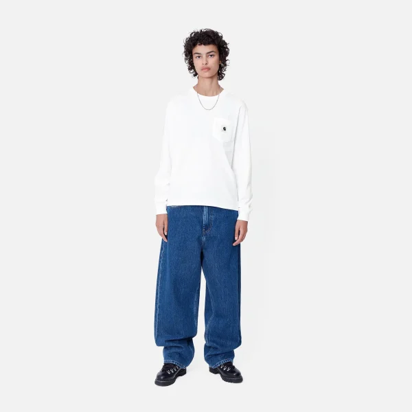 Hot Carhartt WIP W' L/S Pocket T-Shirt White