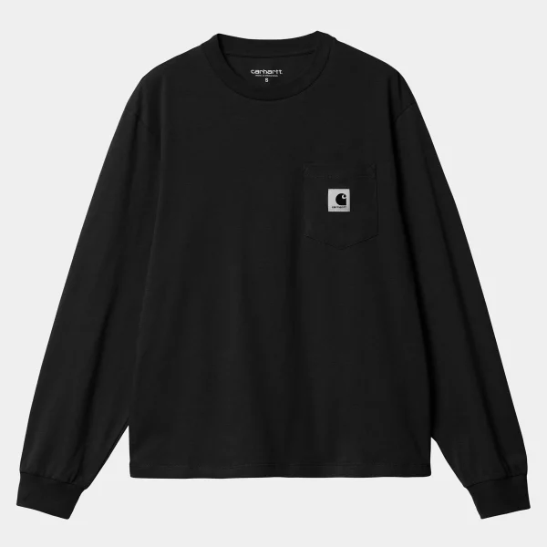 Cheap Carhartt WIP W' L/S Pocket T-Shirt Black