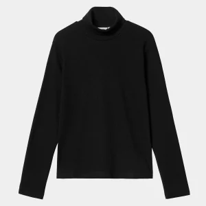 Flash Sale Carhartt WIP W' L/S Signature Mockneck T-S Black