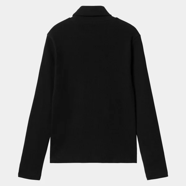 Flash Sale Carhartt WIP W' L/S Signature Mockneck T-S Black