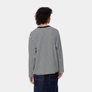 Shop Carhartt WIP W' L/S Verner T-Shirt Verner stripe, Black / Wax