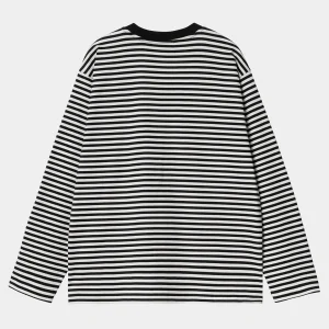 Shop Carhartt WIP W' L/S Verner T-Shirt Verner stripe, Black / Wax