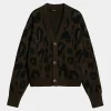 Outlet Carhartt WIP W' Merton Cardigan Camo Leo Jacquard, Tamarind