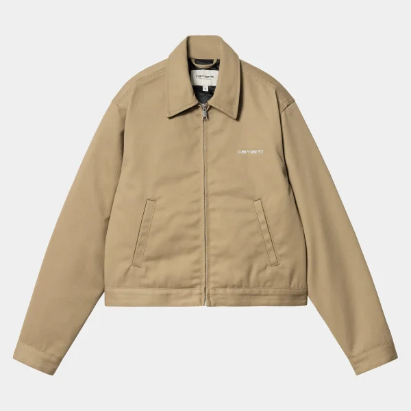 Sale Carhartt WIP W' Module Script Jacket Leather / White