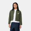 Shop Carhartt WIP W' Newkirk Jacket Office Green / Camo Leo, Tamarind