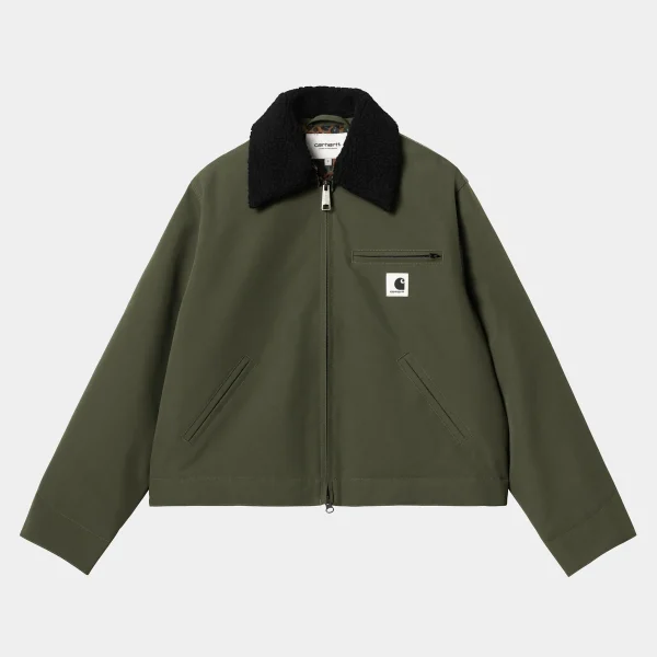 Shop Carhartt WIP W' Newkirk Jacket Office Green / Camo Leo, Tamarind