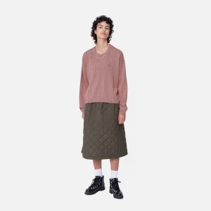 Clearance Carhartt WIP W' Norlina Sweater Dusty Fuchsia