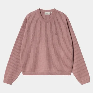 Clearance Carhartt WIP W' Norlina Sweater Dusty Fuchsia