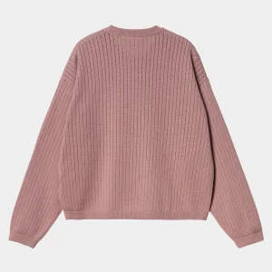 Clearance Carhartt WIP W' Norlina Sweater Dusty Fuchsia