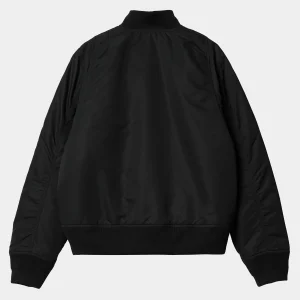 Shop Carhartt WIP W' Olten Bomber Black / Smoke Green