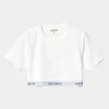 Cheap Carhartt WIP W' Script Crop Top White