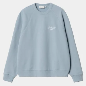 Store Carhartt WIP W' Signature Sweat Dusty Ice / White