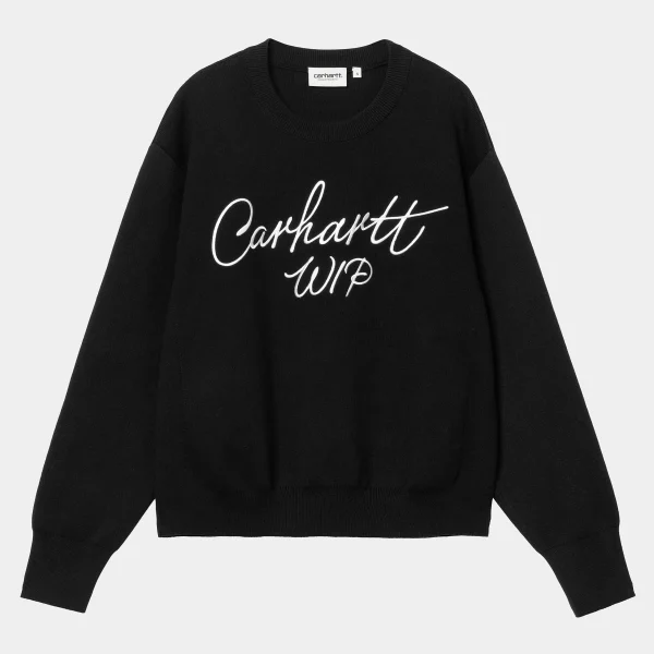 Best Carhartt WIP W' Signature Sweater Black / Wax