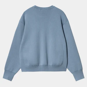 New Carhartt WIP W' Signature Sweater Dusty Ice / Wax