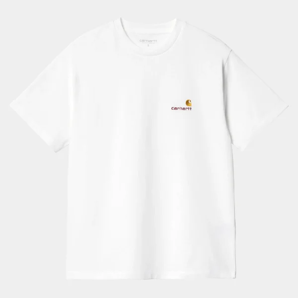 Shop Carhartt WIP W' S/S American Script T-Shirt White