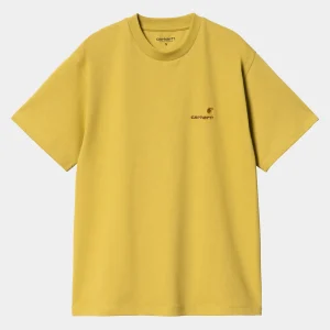 Online Carhartt WIP W' S/S American Script T-Shirt Golden Olive