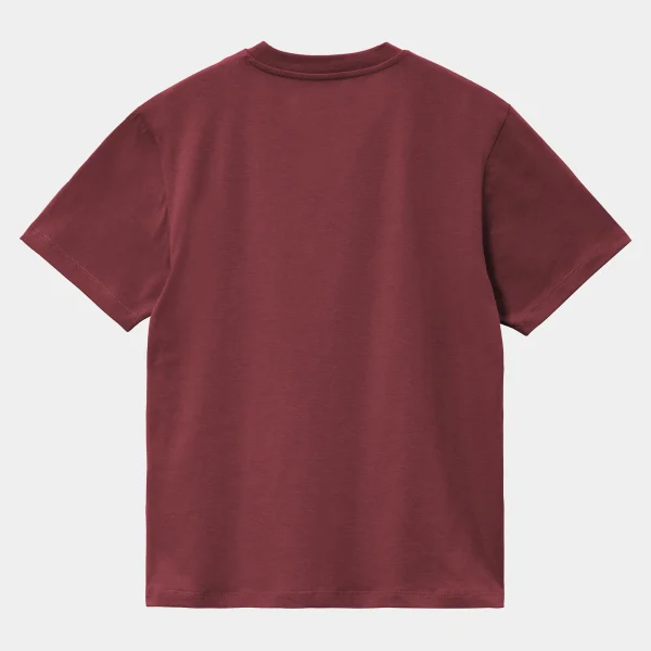 Discount Carhartt WIP W' S/S American Script T-Shirt Malbec