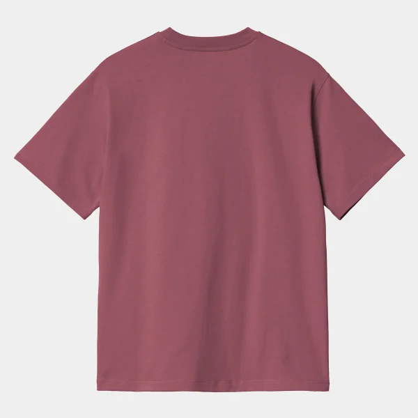 Discount Carhartt WIP W' S/S American Script T-Shirt Dusty Fuchsia