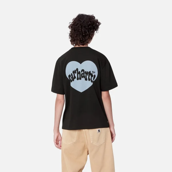 Cheap Carhartt WIP W' S/S Amour T-Shirt Black / Misty Sky