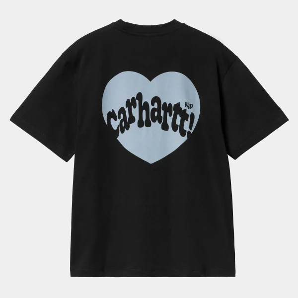 Cheap Carhartt WIP W' S/S Amour T-Shirt Black / Misty Sky