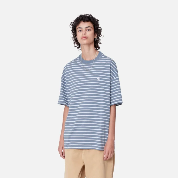 Hot Carhartt WIP W' S/S Bryna T-Shirt Bryna Stripe, Charm Blue / White