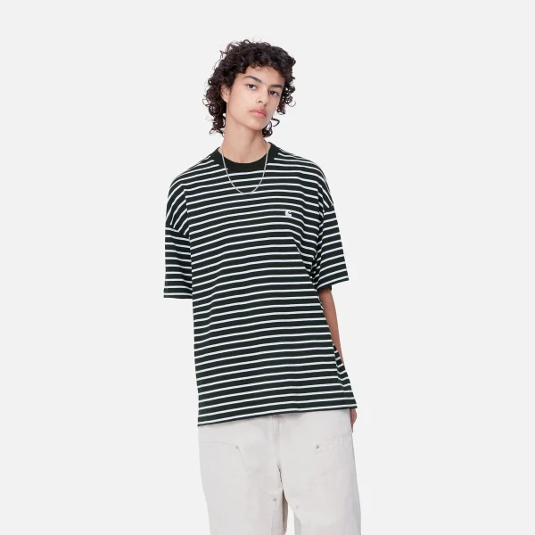 Discount Carhartt WIP W' S/S Bryna T-Shirt Bryna Stripe, Black / White