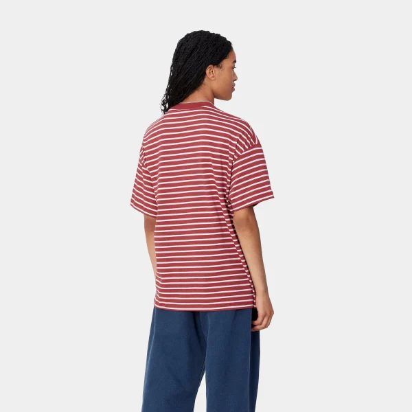 Store Carhartt WIP W' S/S Bryna T-Shirt Bryna Stripe, Tuscany / White