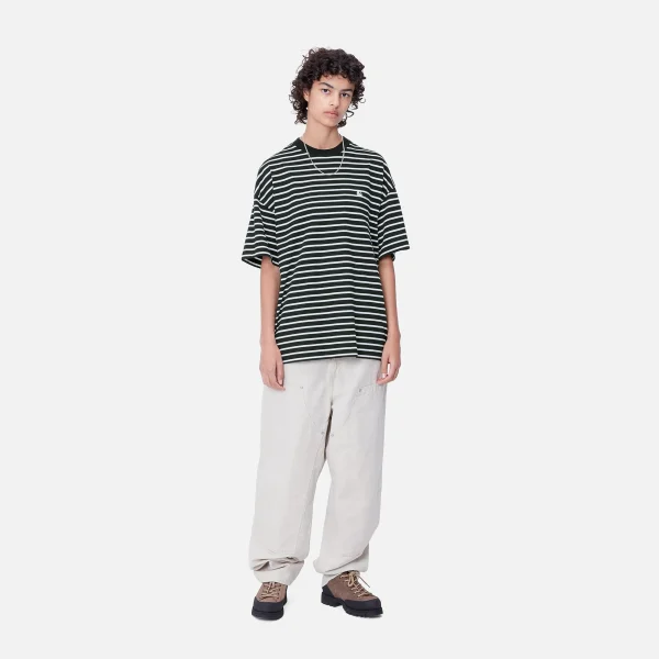 Discount Carhartt WIP W' S/S Bryna T-Shirt Bryna Stripe, Black / White