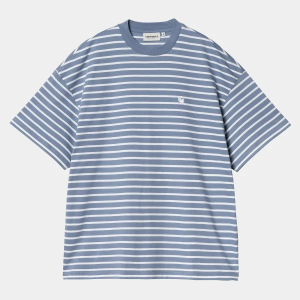 Hot Carhartt WIP W' S/S Bryna T-Shirt Bryna Stripe, Charm Blue / White