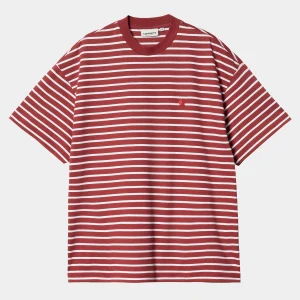 Store Carhartt WIP W' S/S Bryna T-Shirt Bryna Stripe, Tuscany / White