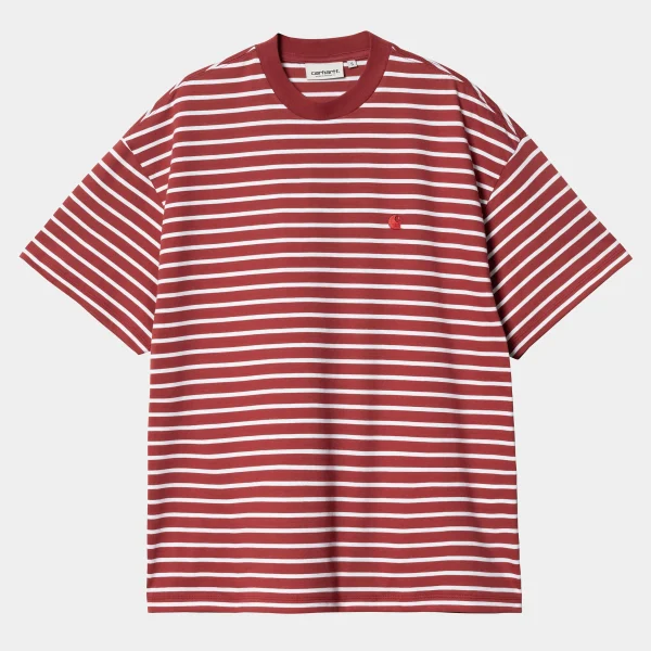 Store Carhartt WIP W' S/S Bryna T-Shirt Bryna Stripe, Tuscany / White