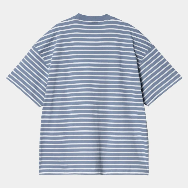 Hot Carhartt WIP W' S/S Bryna T-Shirt Bryna Stripe, Charm Blue / White