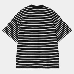 Discount Carhartt WIP W' S/S Bryna T-Shirt Bryna Stripe, Black / White