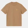 Sale Carhartt WIP W' S/S Chase T-Shirt Peanut / Gold