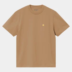 Sale Carhartt WIP W' S/S Chase T-Shirt Peanut / Gold