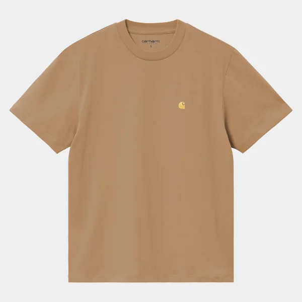 Sale Carhartt WIP W' S/S Chase T-Shirt Peanut / Gold