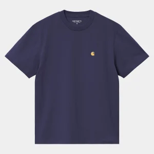 Discount Carhartt WIP W' S/S Chase T-Shirt Aura / Gold