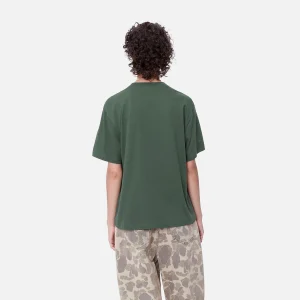 Discount Carhartt WIP W' S/S Chase T-Shirt Sycamore Tree / Gold