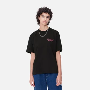 New Carhartt WIP W' S/S Exchange T-Shirt Black / Pink