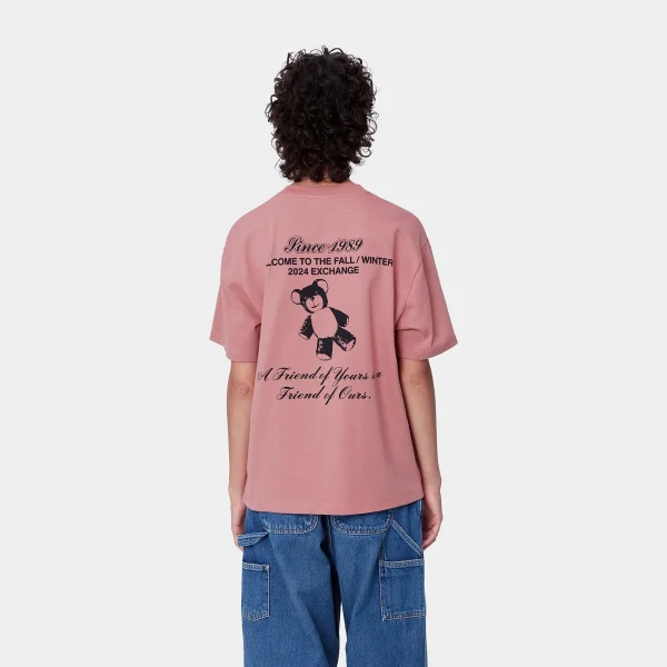 Cheap Carhartt WIP W' S/S Exchange T-Shirt Dusty Rose / Black