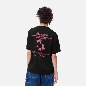 New Carhartt WIP W' S/S Exchange T-Shirt Black / Pink