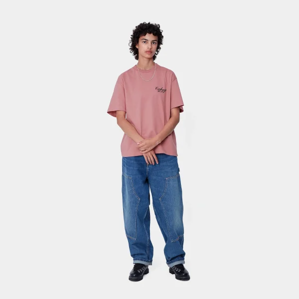 Cheap Carhartt WIP W' S/S Exchange T-Shirt Dusty Rose / Black