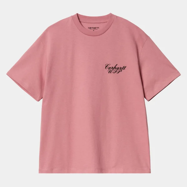 Cheap Carhartt WIP W' S/S Exchange T-Shirt Dusty Rose / Black