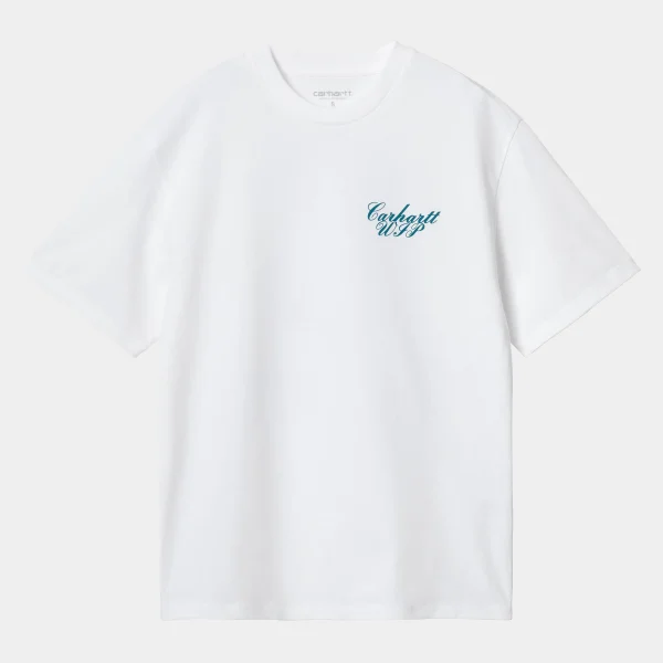 Clearance Carhartt WIP W' S/S Exchange T-Shirt White / Blue