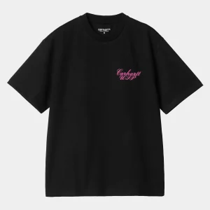 New Carhartt WIP W' S/S Exchange T-Shirt Black / Pink