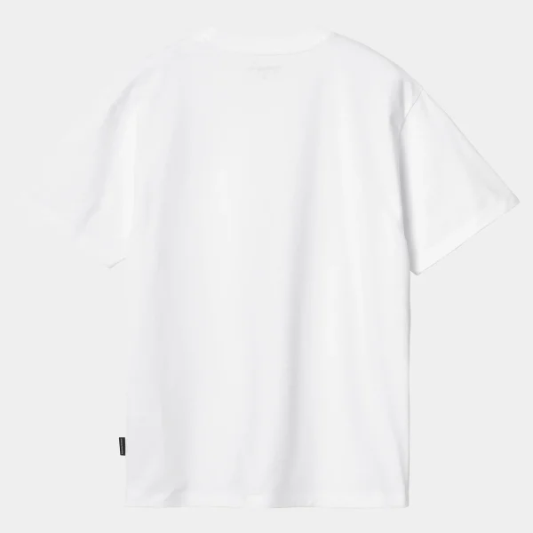 Discount Carhartt WIP W' S/S Heart Train Pocket T-S White