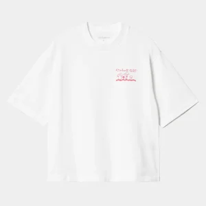 Best Carhartt WIP W' S/S Kainosho T-Shirt White / Charm Pink