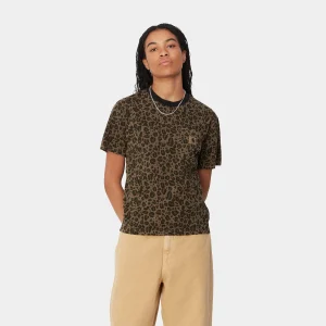 Shop Carhartt WIP W' S/S Leo Pocket T-Shirt Camo Leo, Tamarind