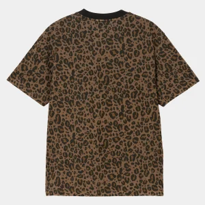 Shop Carhartt WIP W' S/S Leo Pocket T-Shirt Camo Leo, Tamarind